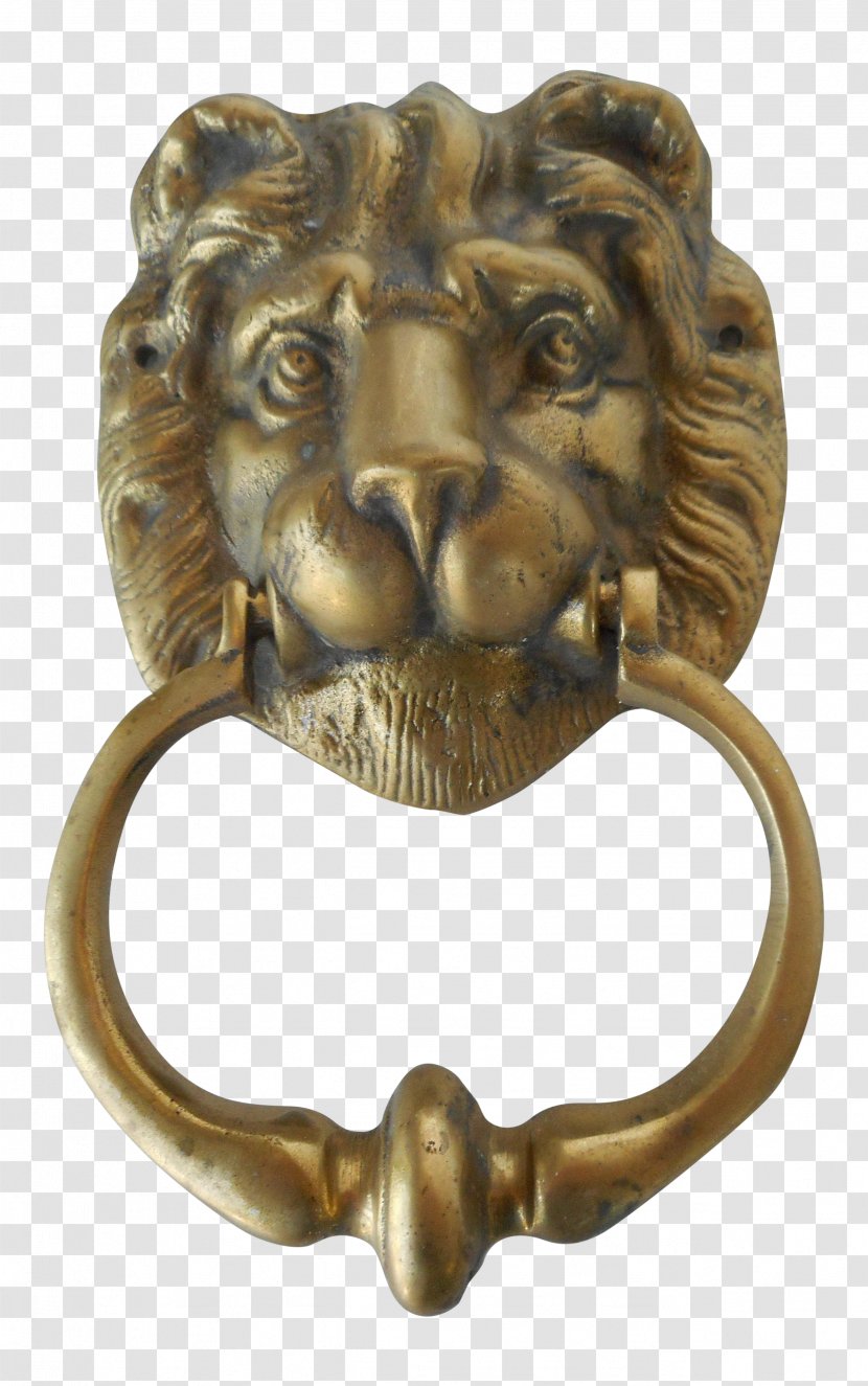 Door Knockers Lion Brass Bronze - Antique Furniture - Head Transparent PNG