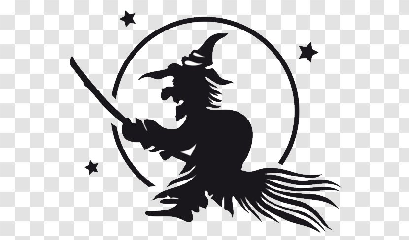 T-shirt Witch Moon Clip Art - Silhouette Transparent PNG