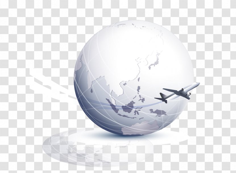 Earth Airplane - Designer - Vector Transparent PNG