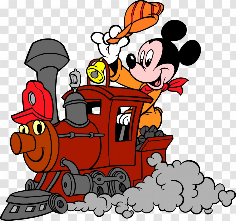 Mickey Mouse Train Minnie Daisy Duck Rail Transport - Heart - The Seven Wonders Transparent PNG