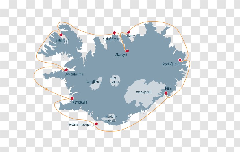 Vatnajökull Mapa Polityczna - Iceland Transparent PNG