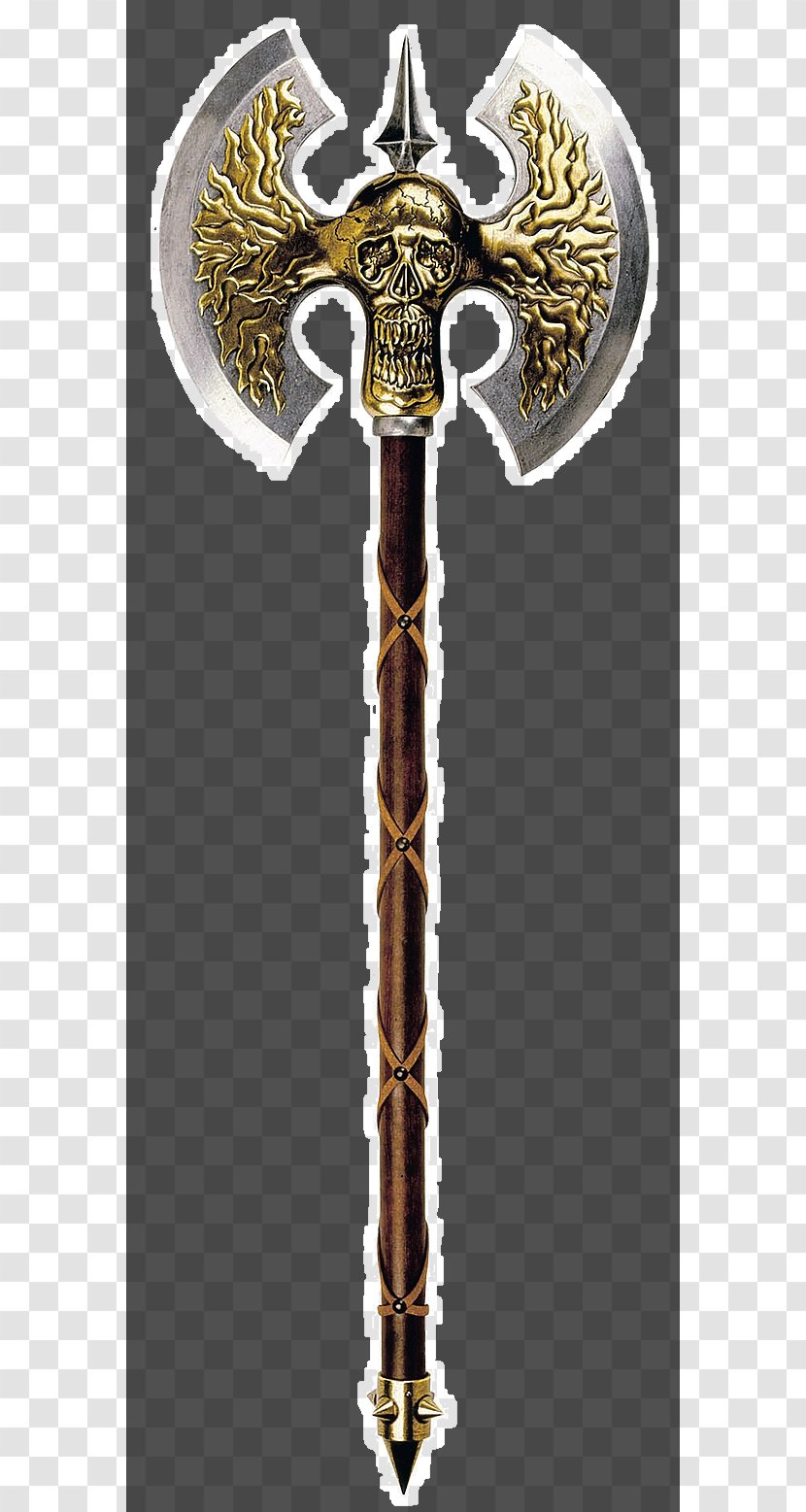 Middle Ages Weapon Axe Sword Brass - Symbol - Spear Transparent PNG