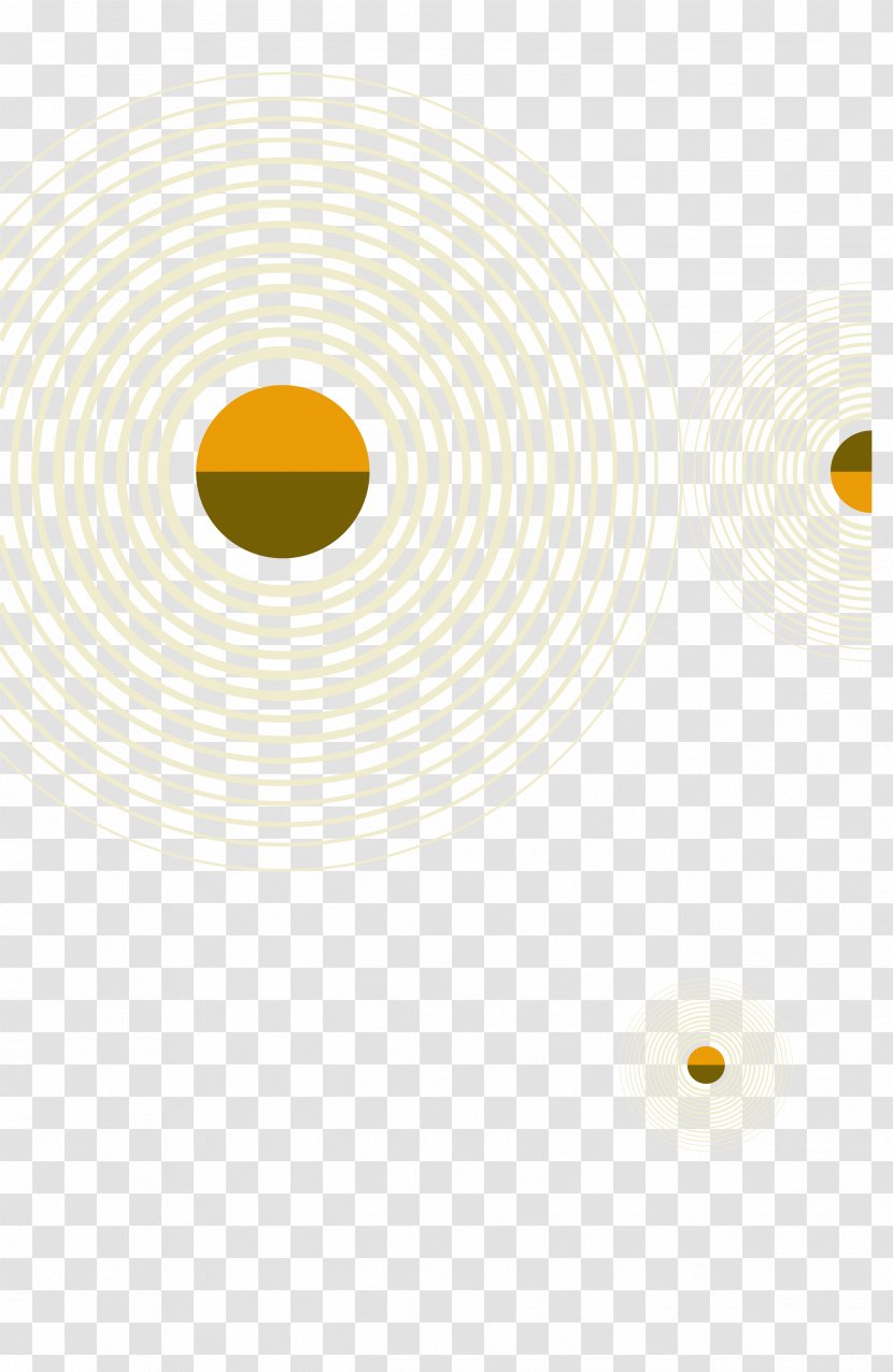 Circle Angle Yellow Pattern - Rectangle - Geometric PPT Material Transparent PNG