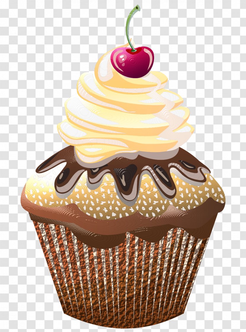 Cupcake American Muffins Frosting & Icing Clip Art Bakery - Chocolate - Cup Transparent PNG