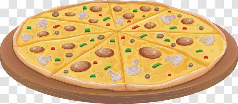 Pizza Italian Cuisine Ham Clip Art - Delivery - Decoration Vector Transparent PNG