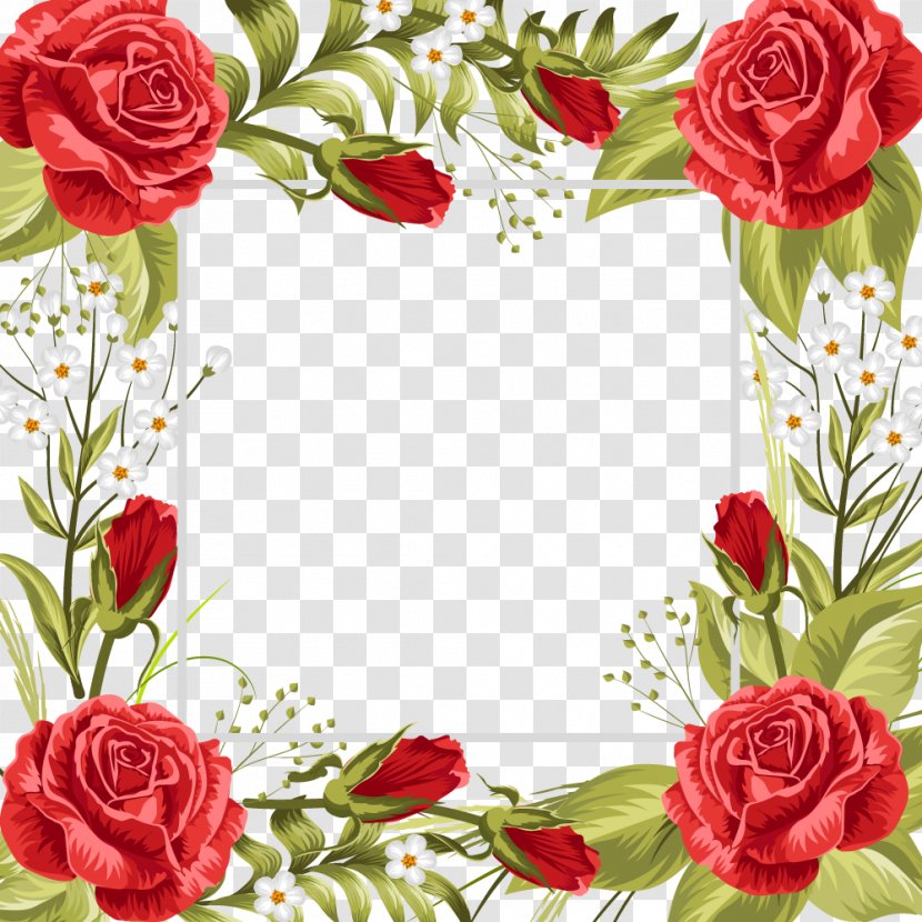 Wedding Invitation Greeting Card Rose Flower - Flowers Invitations Vector Transparent PNG