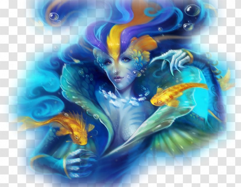 Mermaid Legendary Creature Siren Fantastic Art Fantasy - Digital Transparent PNG