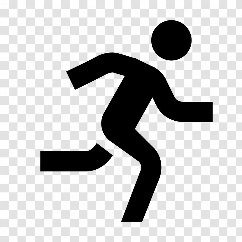 Sport Running Thumb Run - Black And White - Track Field Transparent PNG