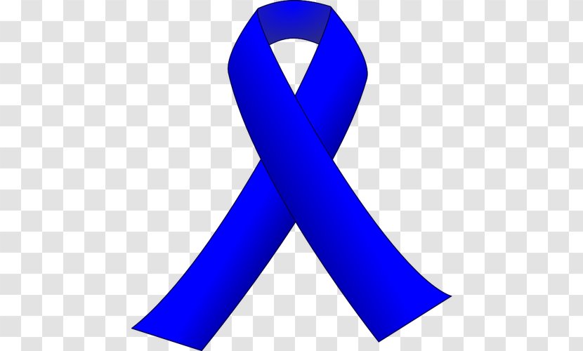 Awareness Ribbon Colorectal Cancer Blue Clip Art - Necktie - Color Transparent PNG