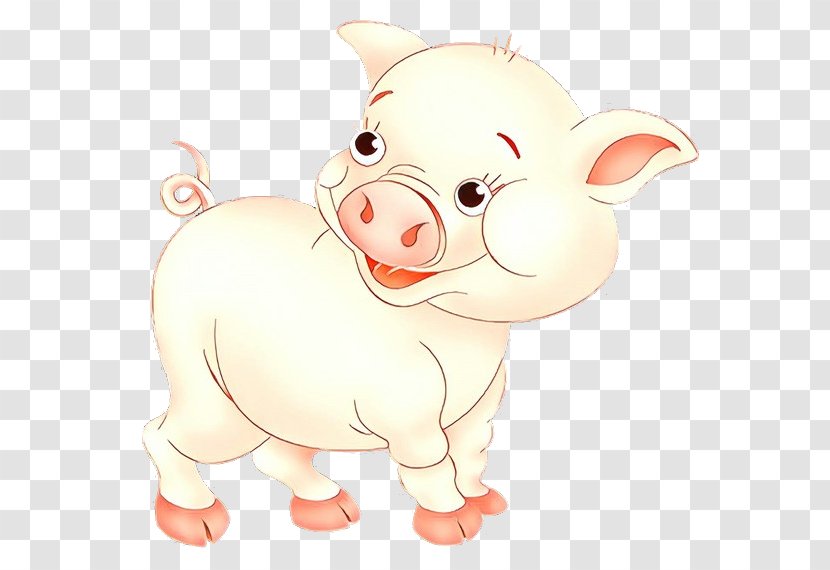 Pig Dog Cattle Mammal Clip Art - Fawn - Character Transparent PNG