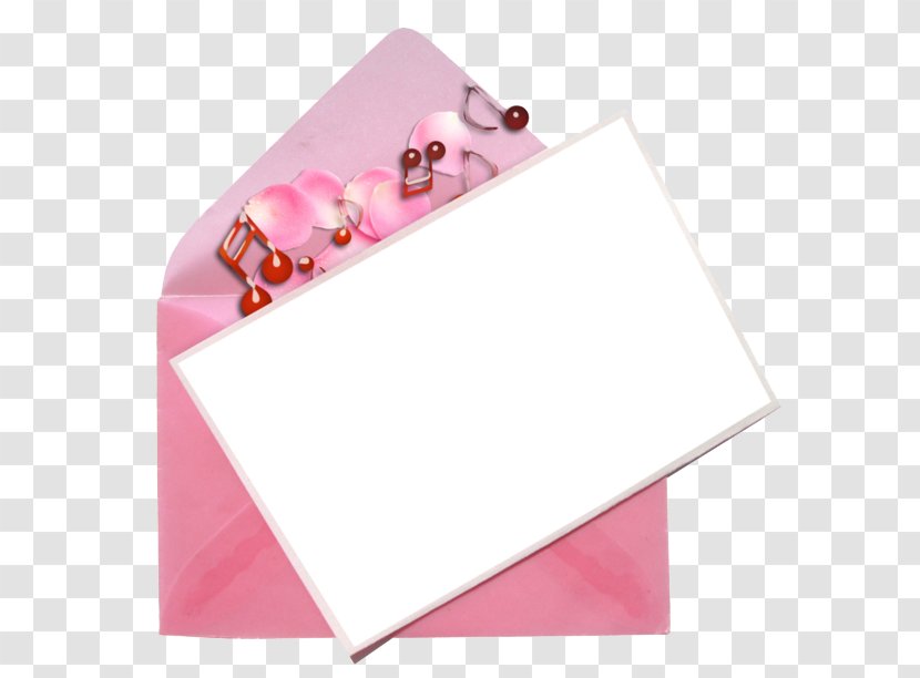 Envelope Paper Drawing - Petal - Pink Stationery Shading Card Transparent PNG