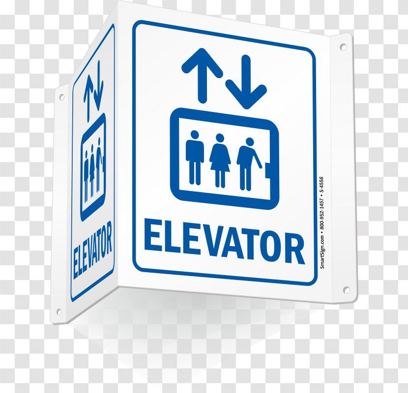 Elevator ADA Signs Hydraulics - Blue - Escalator Transparent PNG