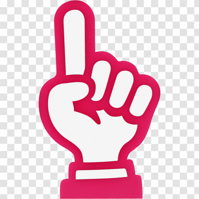 Pink Finger Hand Magenta Thumb Transparent PNG