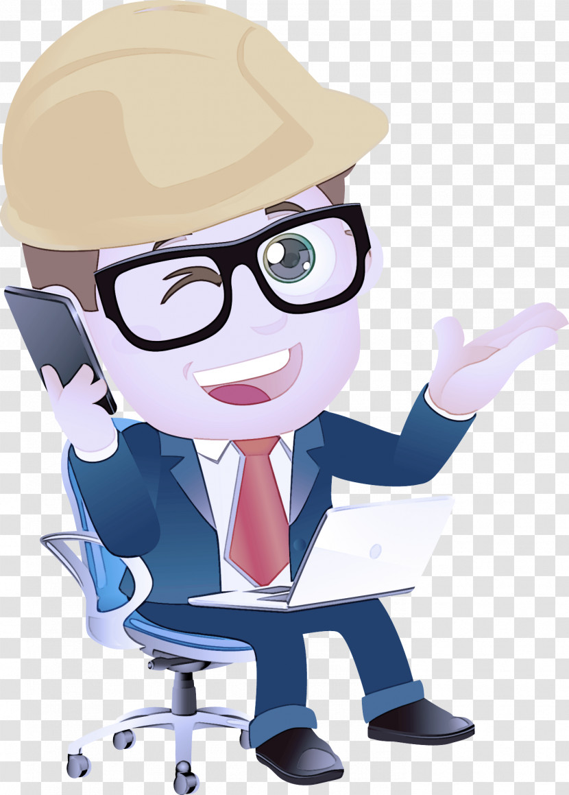 Cartoon Job Gesture Transparent PNG