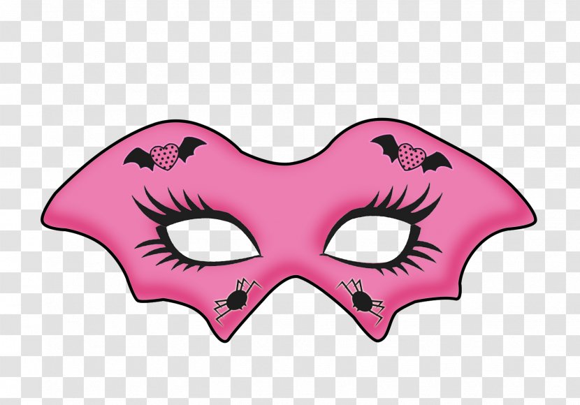 Mask Carnival Monster High Clip Art - Pink Transparent PNG