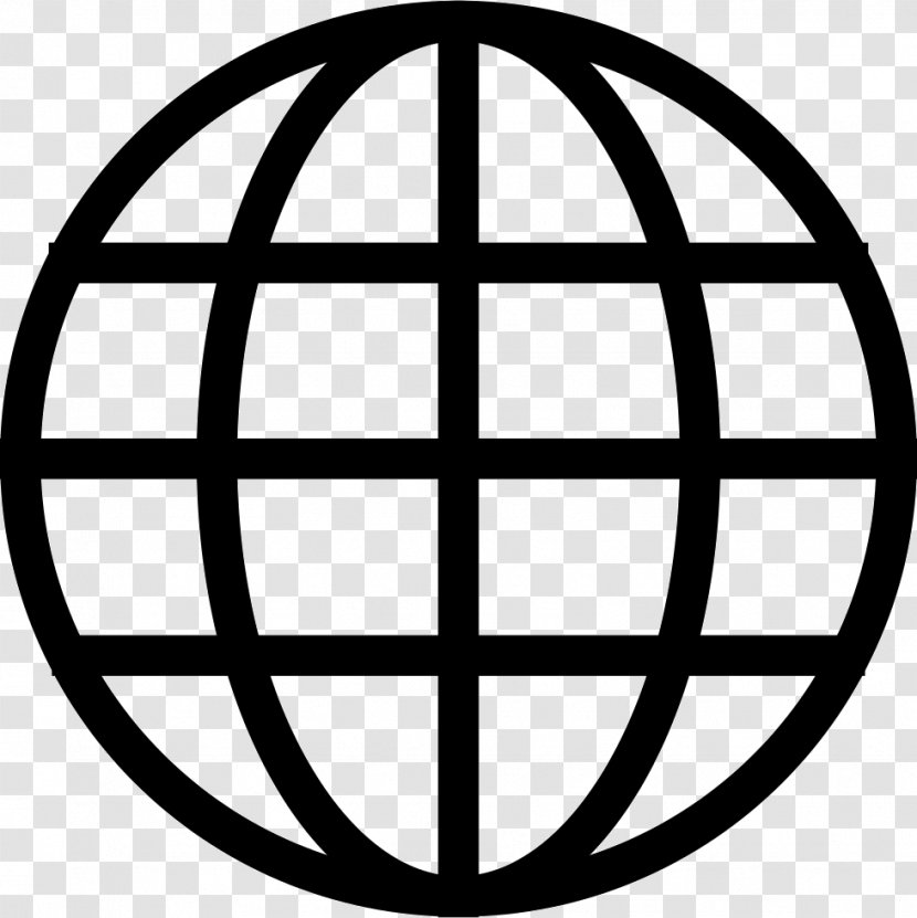 Globe - Black And White - World Wide Web Transparent PNG