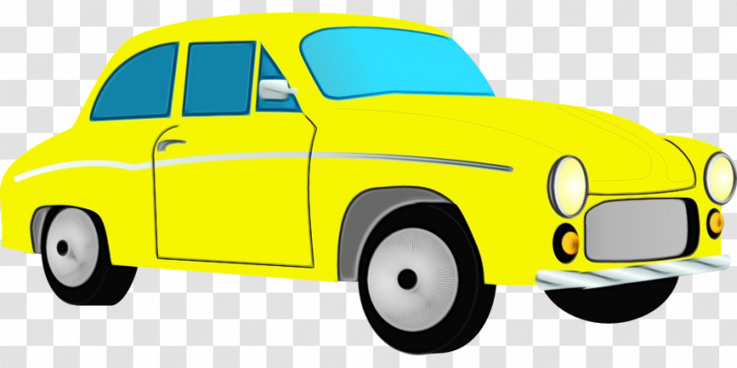 Land Vehicle Car Yellow Vehicle Classic Car Transparent PNG