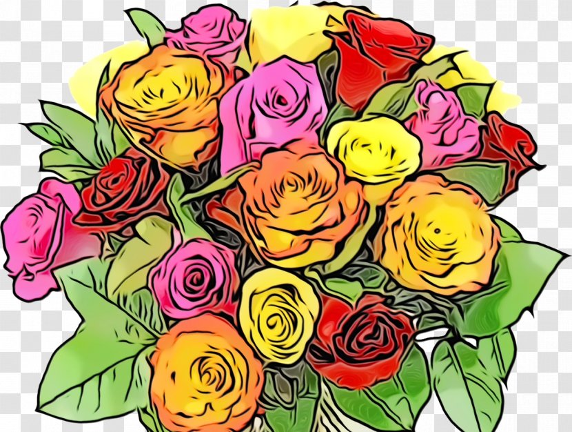 Garden Roses - Pink Bouquet Transparent PNG
