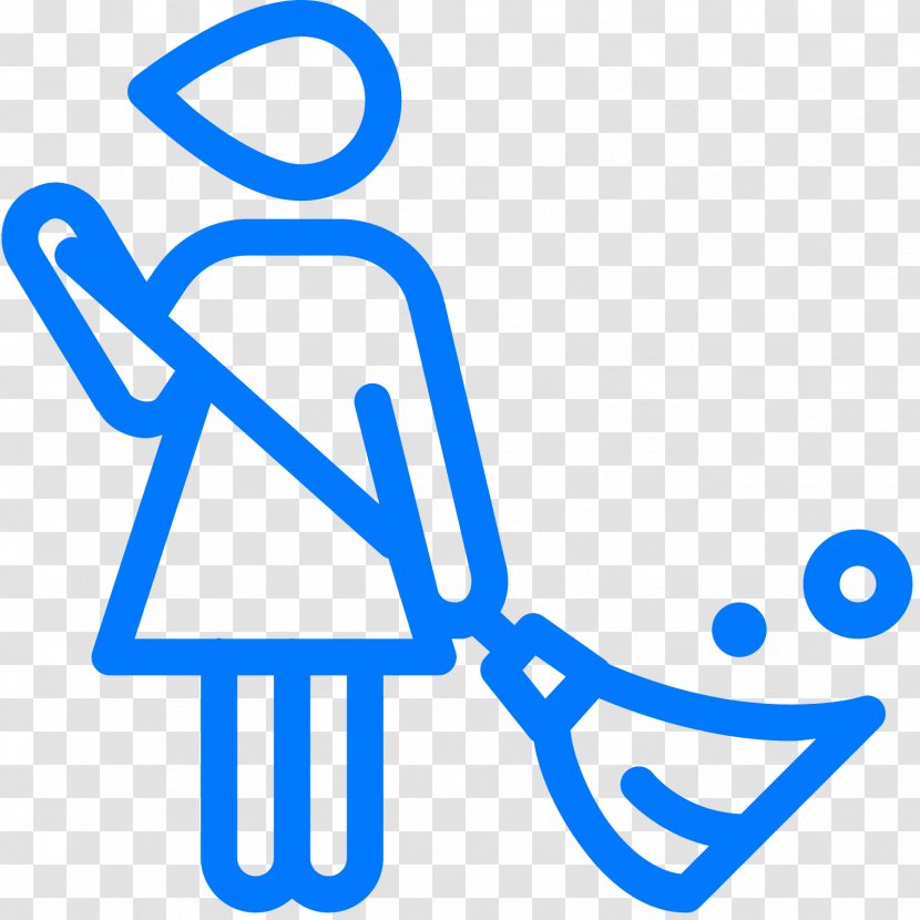 Housekeeper Maid Service Housekeeping - Blue - Text Transparent PNG