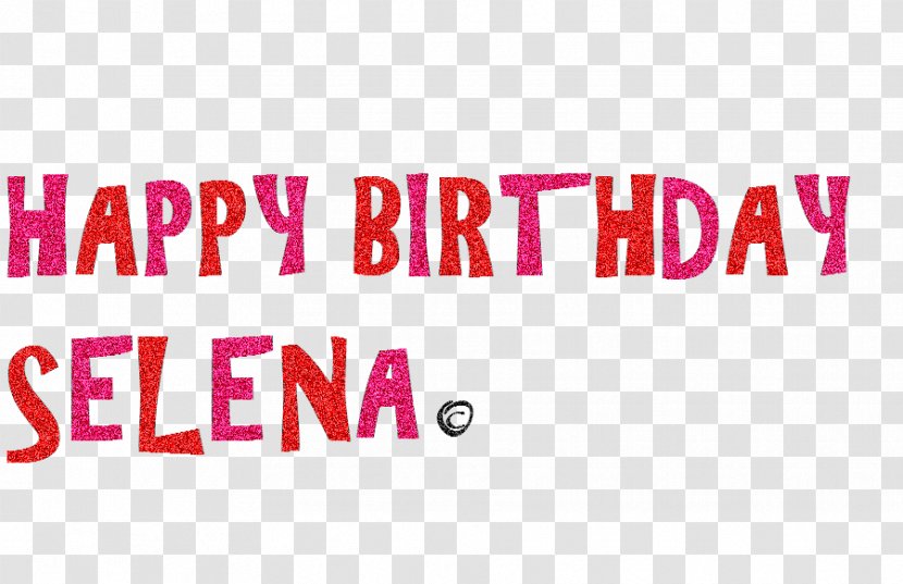 Logo Happy Birthday - Selena Gomez - Font Transparent PNG