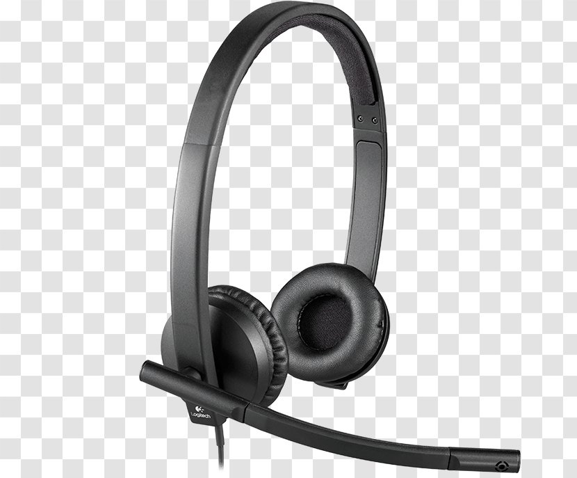 Headphones Audio USB Logitech Stereophonic Sound - Headset Transparent PNG