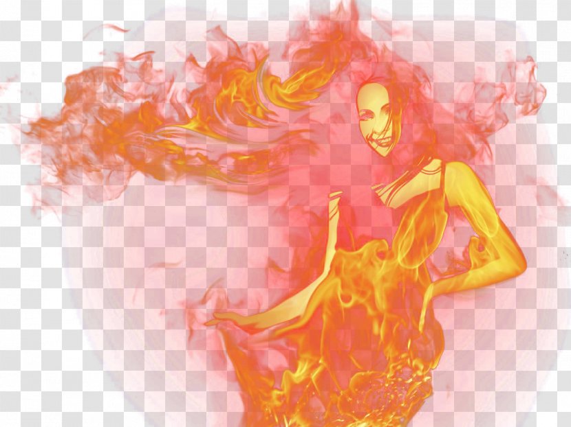 Light Flames Free Cool Flame - Orange - Golden Female Effect Transparent PNG