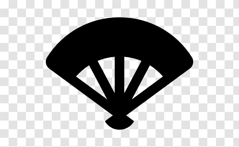 Hand Fan Symbol - Black And White - Chinese Wind Picture Transparent PNG