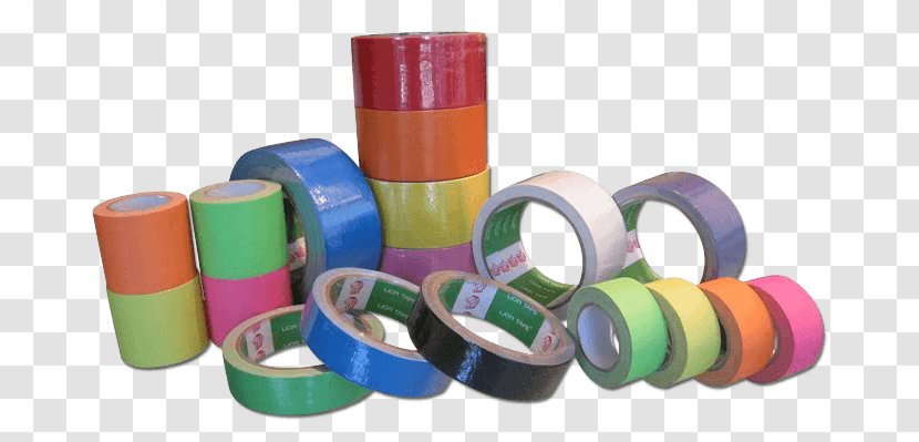 Plastic Adhesive Tape Textile Gaffer Blue - Color - Two Strips Transparent PNG