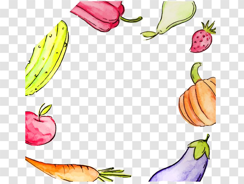 Vegetarian Cuisine Vegetable Fruit - Flower - Fruits And Vegetables Circle Transparent PNG