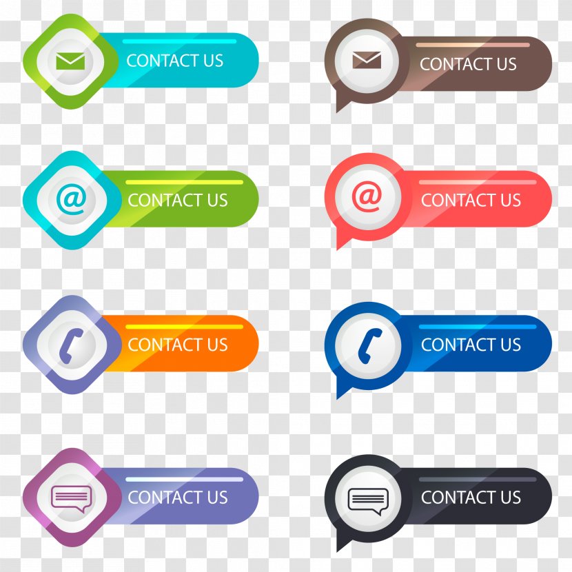 Button Euclidean Vector Download Icon - Text - Contact Transparent PNG