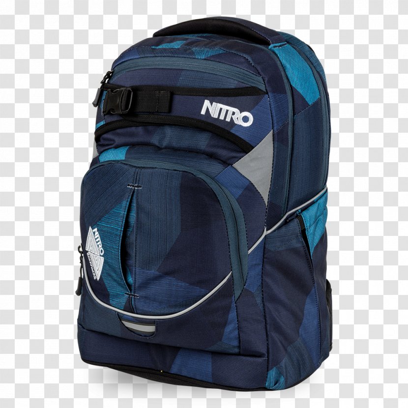 Backpack Satchel Superhero Nitro Snowboards FRAGMENTS BLUE - Electric Blue - Backtoschool Transparent PNG