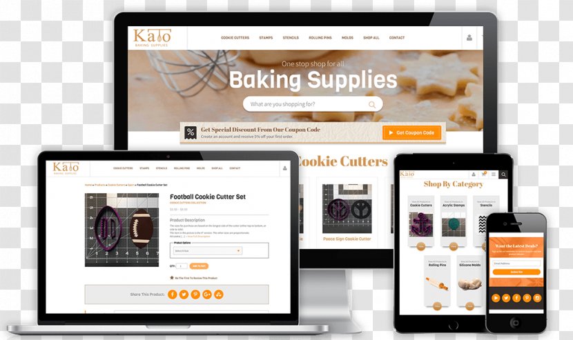 Web Page Design Kato Baking Supplies - Career Portfolio - Utensils Transparent PNG