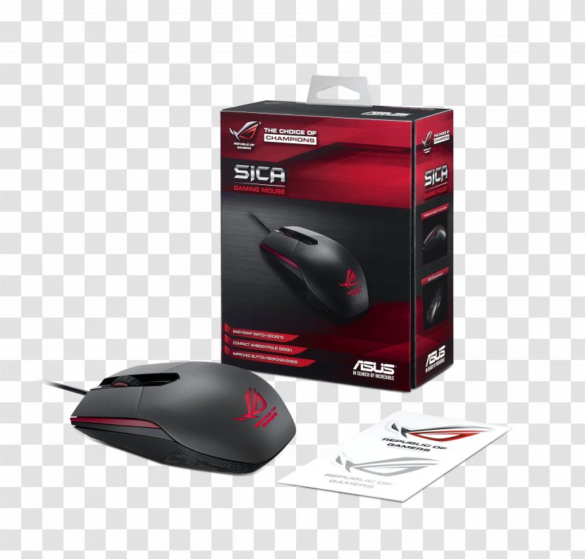 Computer Mouse ROG Gladius II Republic Of Gamers ASUS Gaming Desktop PC GR8 - Accessory Transparent PNG