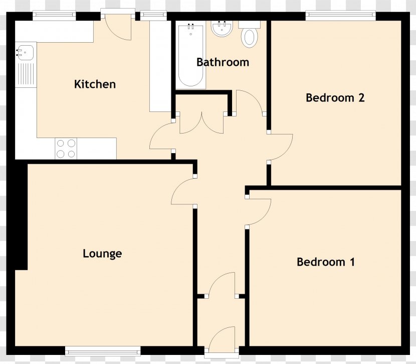 Floor Plan House Bungalow G20 9HD Transparent PNG