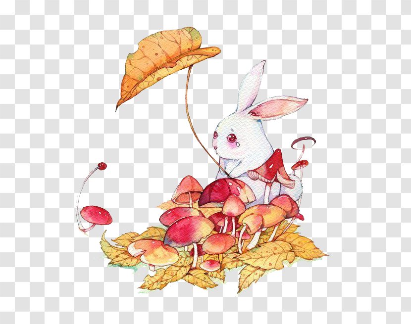 Watercolor Painting Art Illustration - Rabbit Transparent PNG