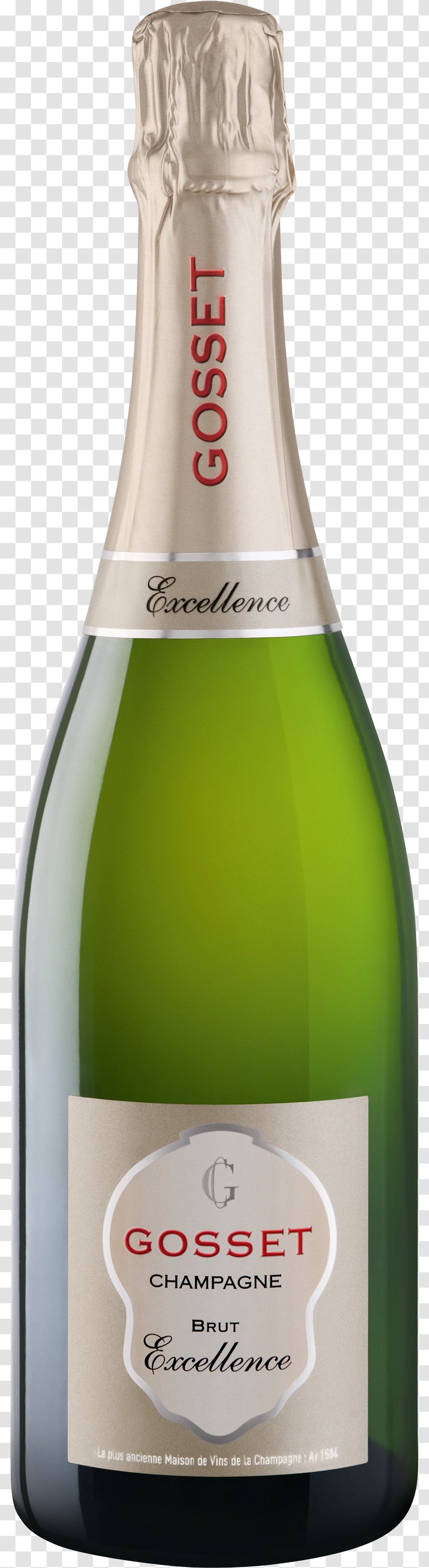 Gosset Excellence Brut Non Vintage Champagne Wine - Blanc De Blancs - Red Poached Pears In Transparent PNG