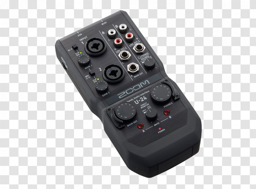 Microphone Digital Audio Zoom U-24 Sound Cards & Adapters Transparent PNG