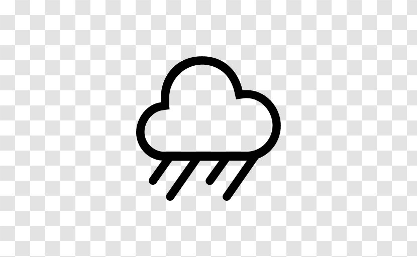 Weather Rain - Black And White Transparent PNG