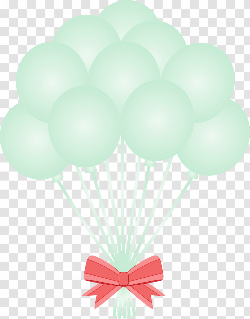 Balloon Turquoise Pink Party Supply Transparent PNG