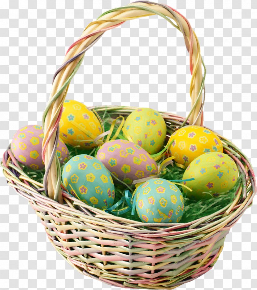 Easter Bunny Egg Hunt Basket Transparent PNG