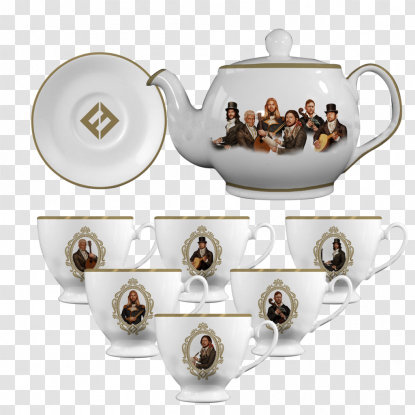 Tea Set Teapot Saucer Tableware - Ceramic - Time Transparent PNG