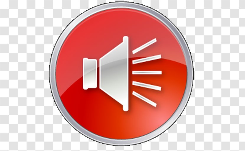 Red Symbol Volume - Sound - Button Transparent PNG