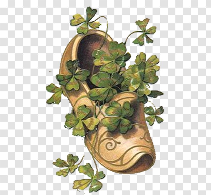 Saint Patrick's Day Shamrock 17 March Clip Art - Antique Transparent PNG