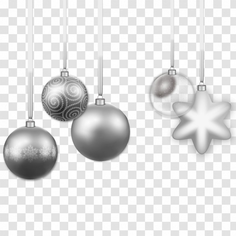 Christmas Ornament Decoration - Interior Design Services - Vector Gray Ball Transparent PNG
