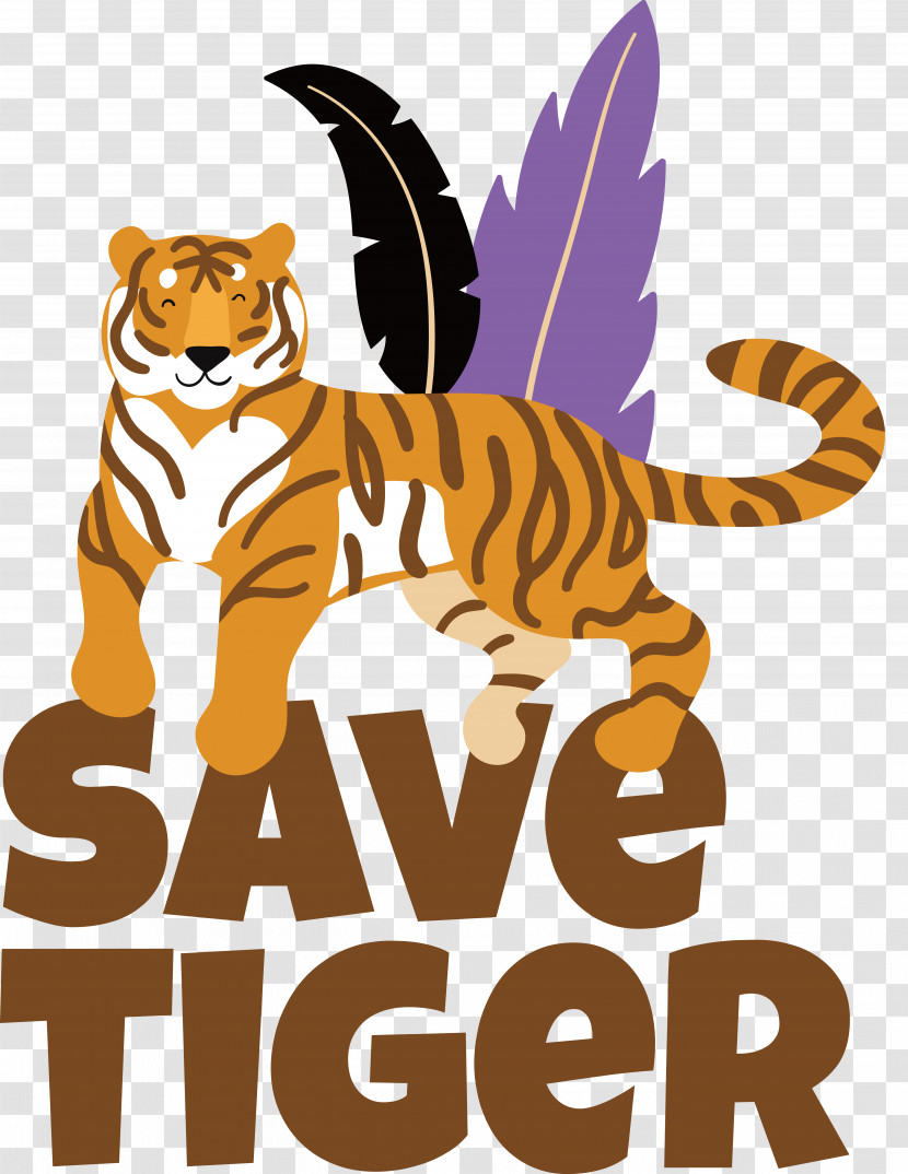 Cat Tiger Whiskers Cartoon Small Transparent PNG