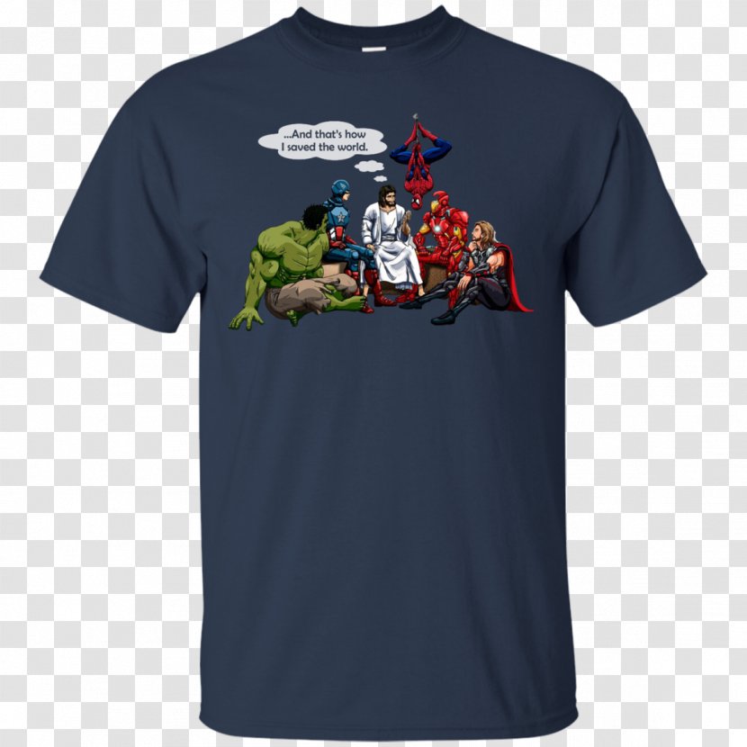 Hulk Iron Man T-shirt Spider-Man Captain America - Top - Jesus Saves Transparent PNG