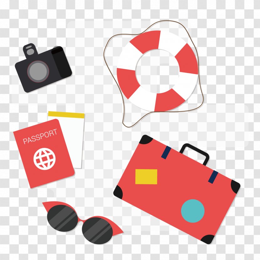 Suitcase Adobe Illustrator Banner - Technology - Summer Vacation Vector Transparent PNG