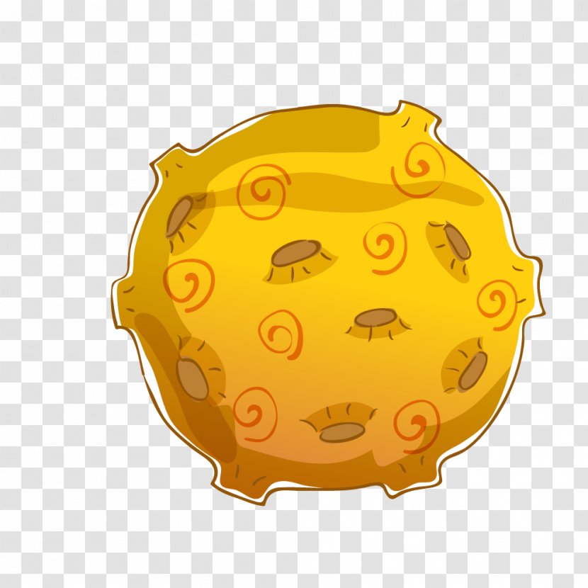 Cartoon Spacecraft Cosmos Universe Outer Space - Yellow Planet Of The Transparent PNG