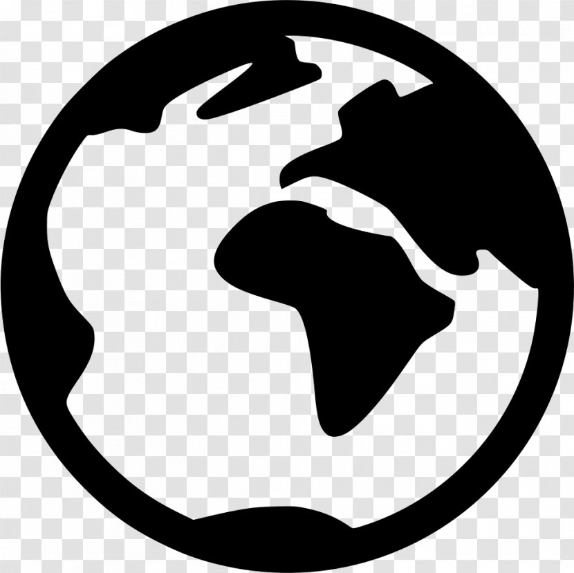 World Globe Internet - Black Transparent PNG