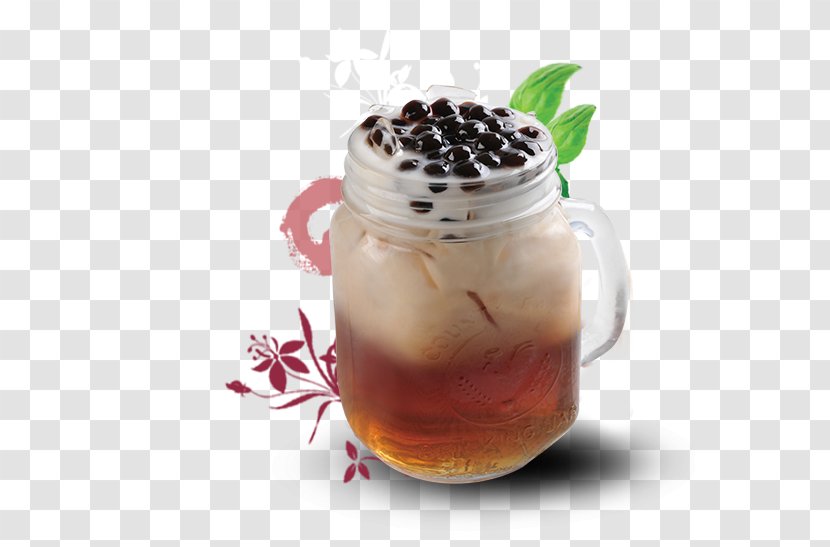 Bubble Tea Milk Oolong Taro Ball - Frozen Dessert Transparent PNG